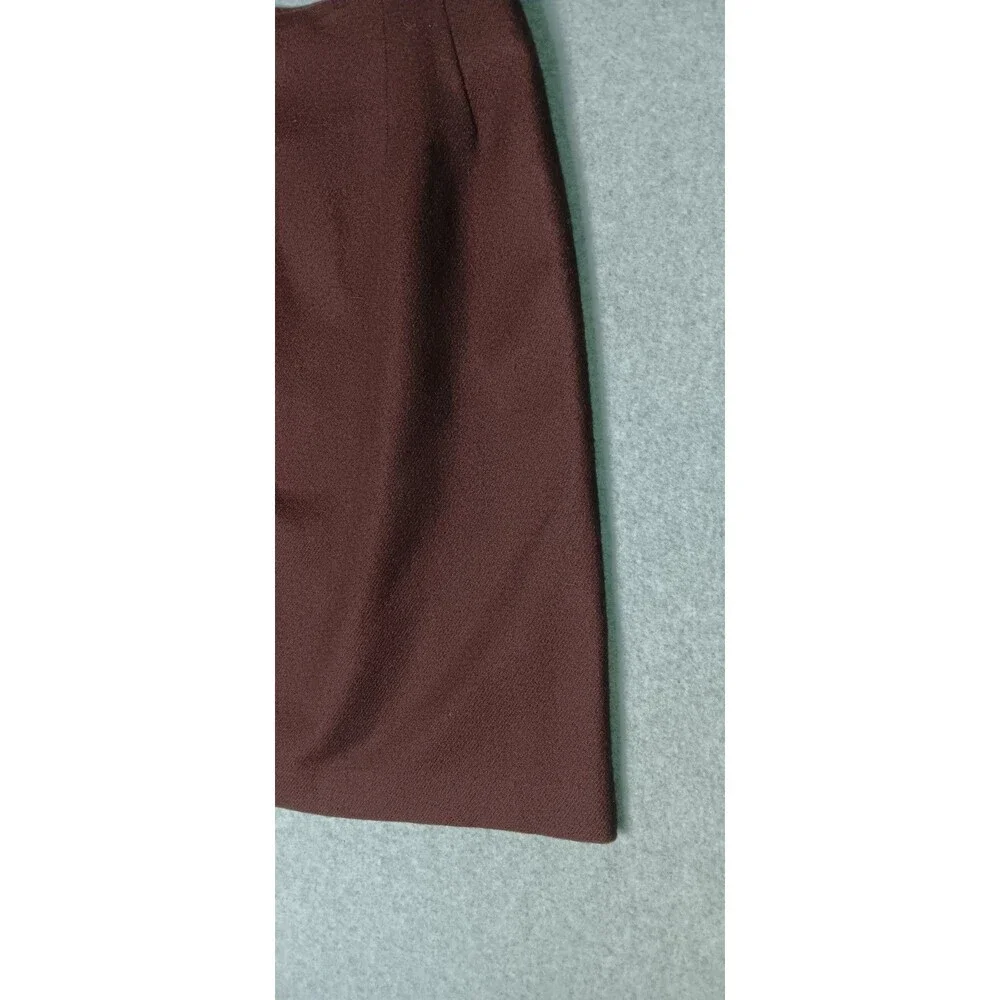 VTG JG Hook 100% Wool Pencil Skirt 8P Chocolate Brown Old Money Preppy Academia